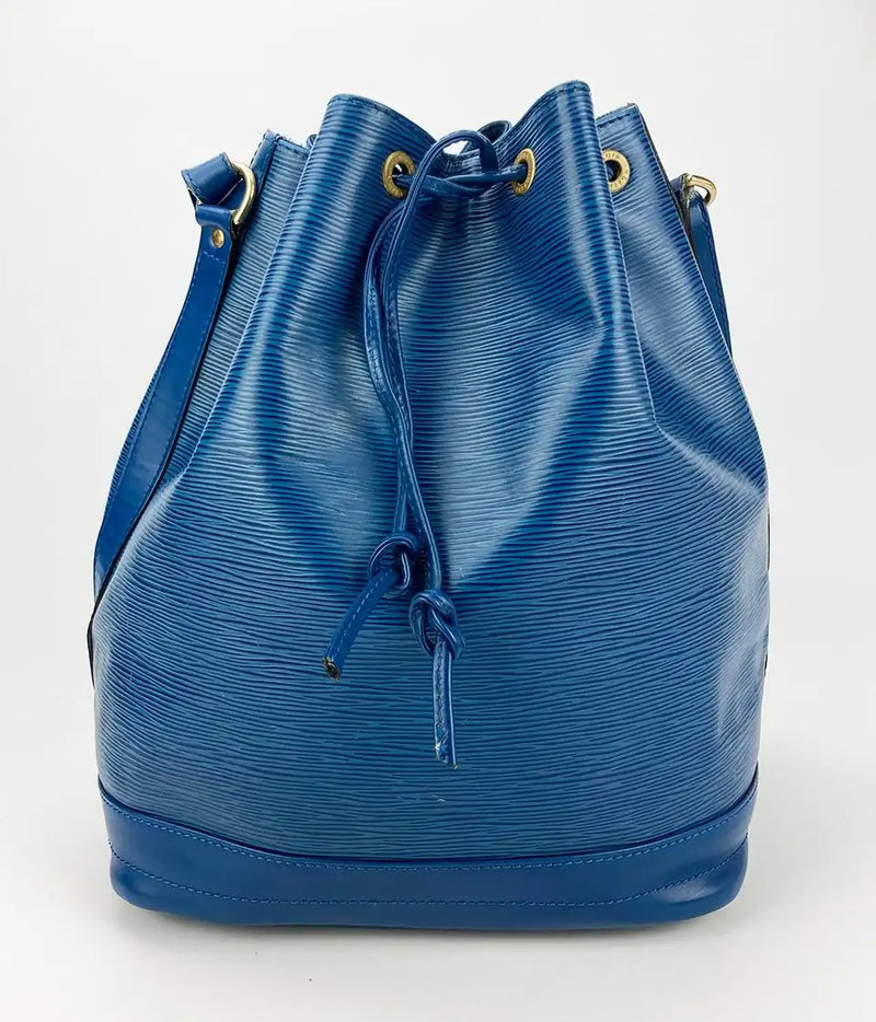 Louis Vuitton Blue Toldeo Epi Noe Drawstring Bucket Bag