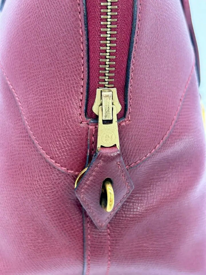 Hermes Rouge Epsom Leather Macpherson Bag c1990s