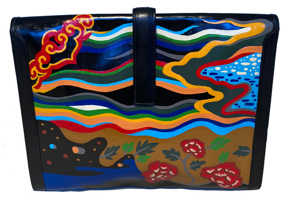 Hermes Hand Painted Jige 35 Clutch