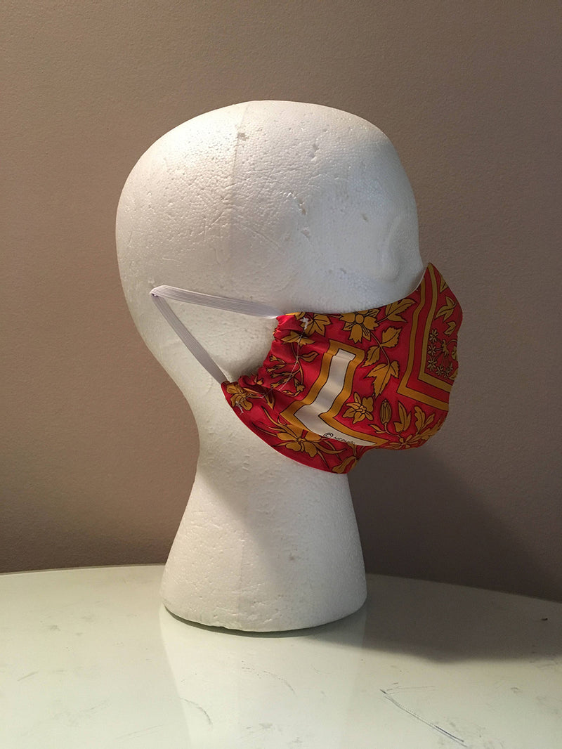 Handmade Vintage Hermes Joyaux de L'ete Silk Scarf Mask
