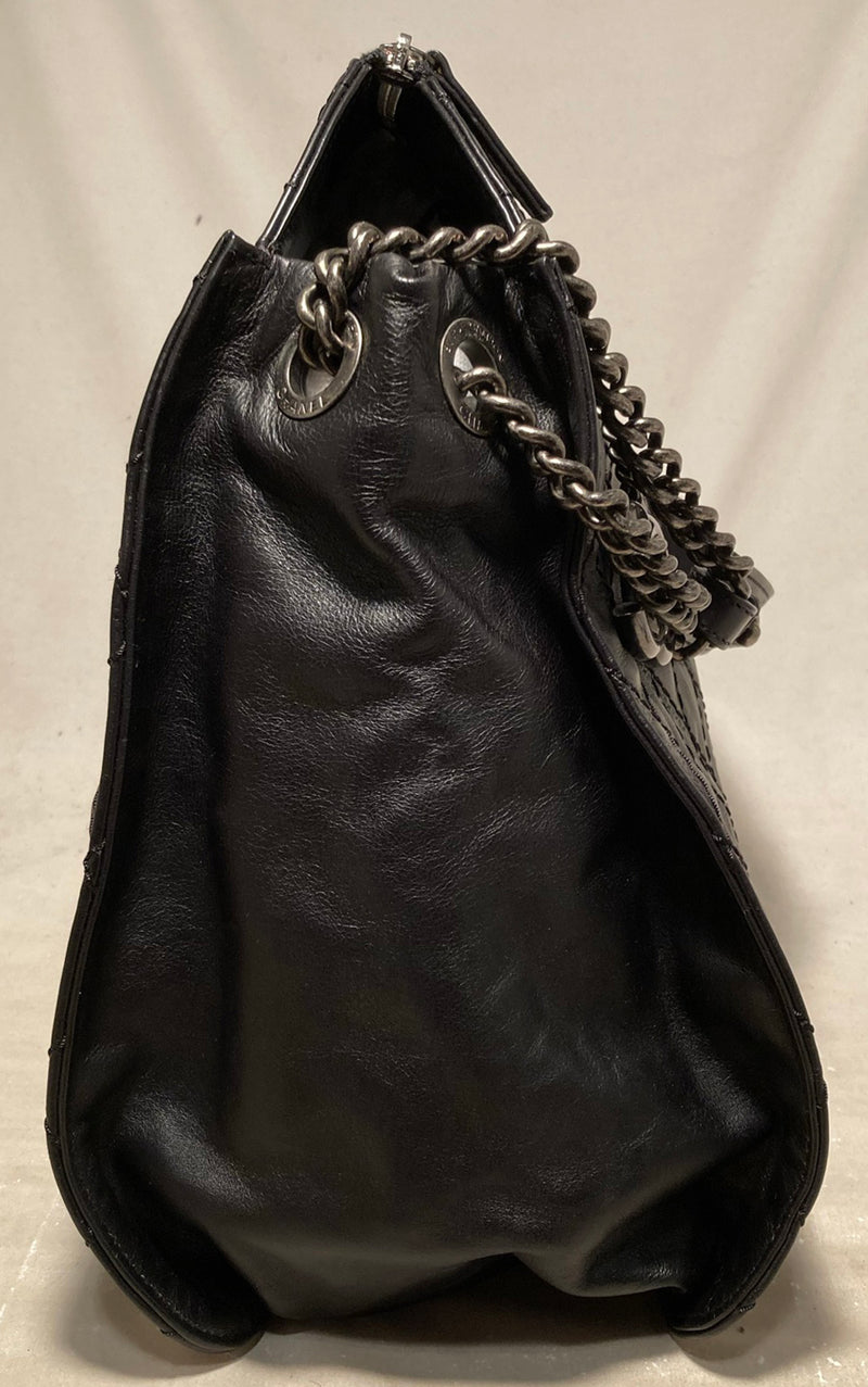 Chanel Black Leather Crave Tote Bag