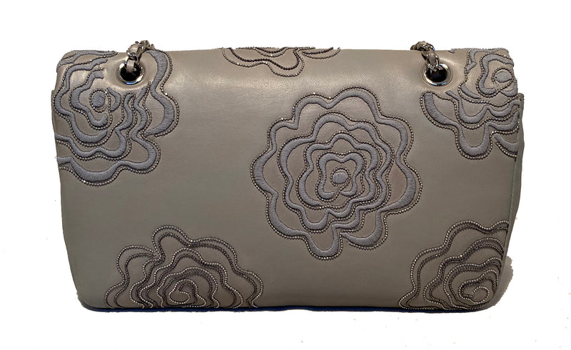 Chanel Camellia Follies Embroidered Medium Classic Flap