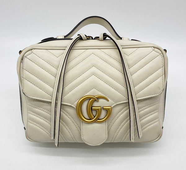 Gucci GG Marmont Matelasse Top Handle Flap Bag