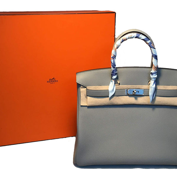Hermès - Authenticated Birkin 35 Handbag - Leather Orange Plain for Women, Very Good Condition
