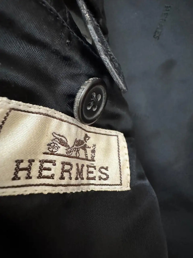 HERMES Black Crocodile Jacket RARE CUSTOM MADE