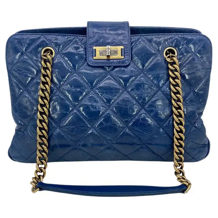 Chanel shopping bag blue shop