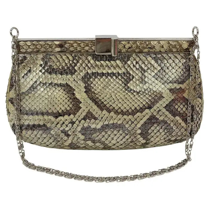 Judith Leiber Metallic Snakeskin Shoulder Bag
