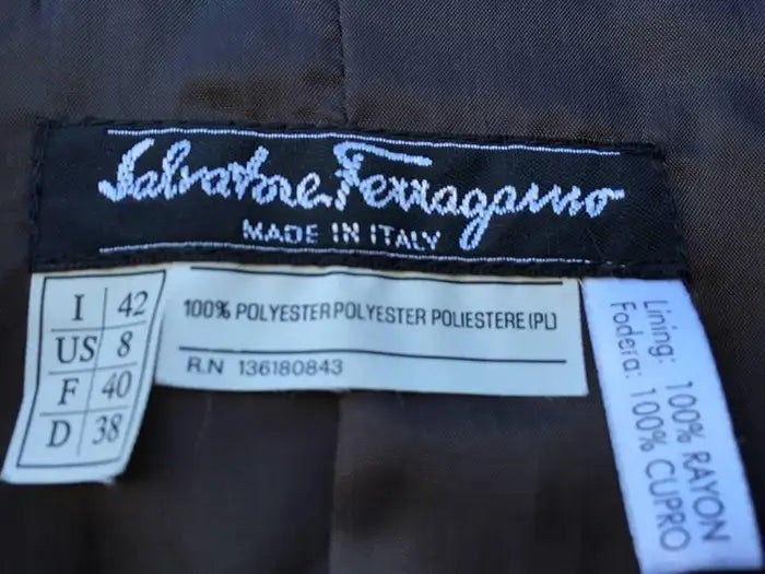 Salvatore Ferragamo Chocolate Brown Button Up Jacket