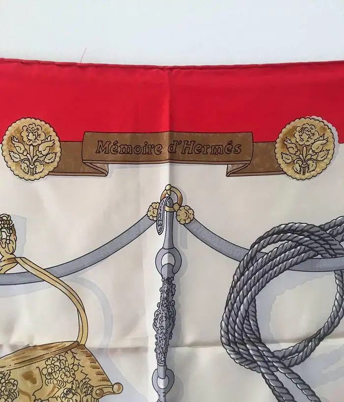 Hermes Vintage Memoire d'Hermes Silk Scarf, circa 1990s