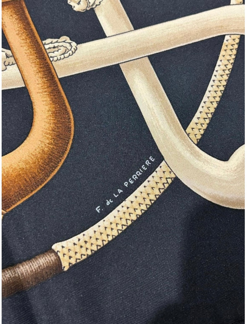 Authentic Hermes Vintage Cannes Et Pommeaux Silk Scarf