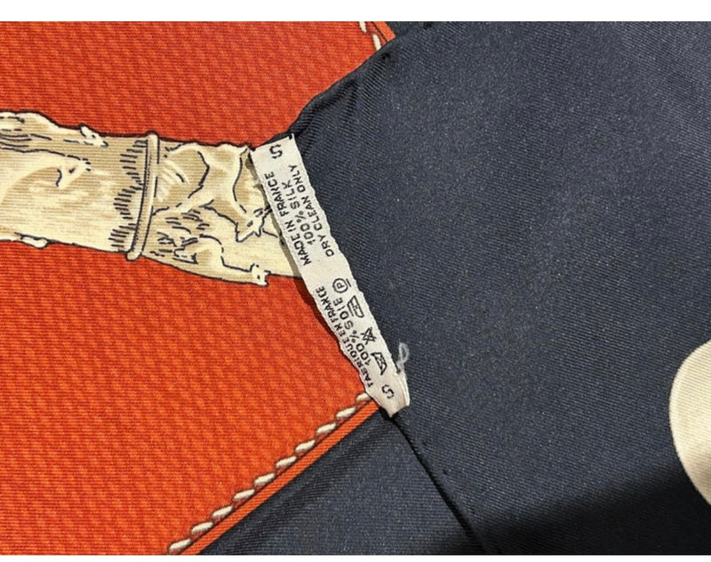 Authentic Hermes Vintage Cannes Et Pommeaux Silk Scarf