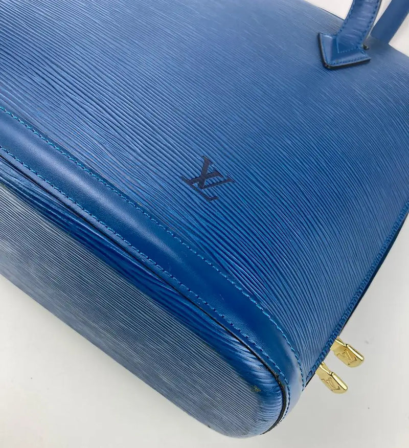 Louis Vuitton Blue Epi Lussac Tote Pochette Wallet and Jewelry Pouch