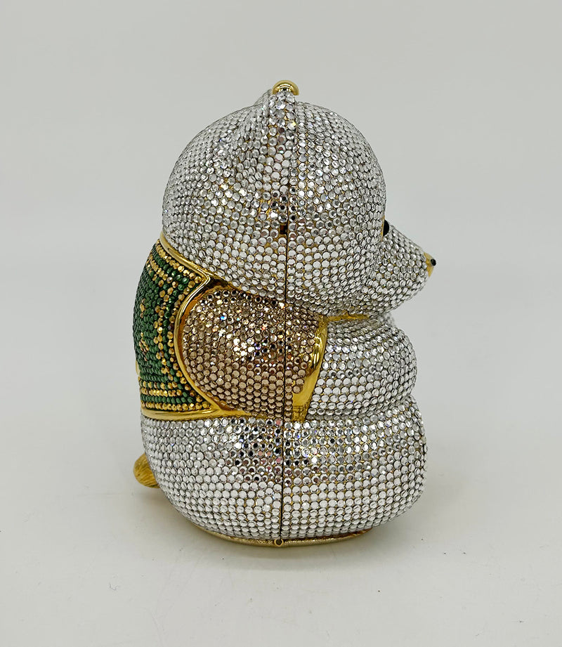 Judith Leiber Swarovski Crystal Spencer Bear Minaudiere