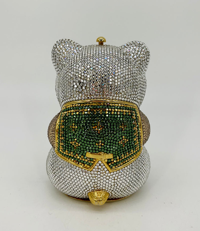 Judith Leiber Swarovski Crystal Spencer Bear Minaudiere