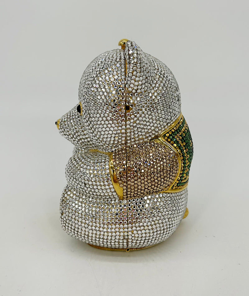 Judith Leiber Swarovski Crystal Spencer Bear Minaudiere