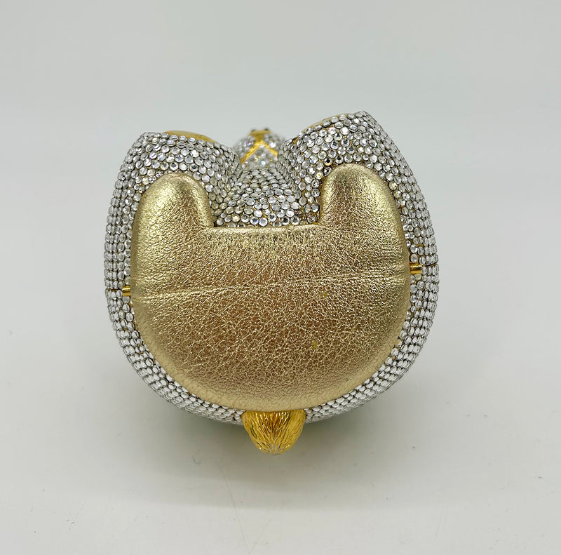 Judith Leiber Swarovski Crystal Spencer Bear Minaudiere