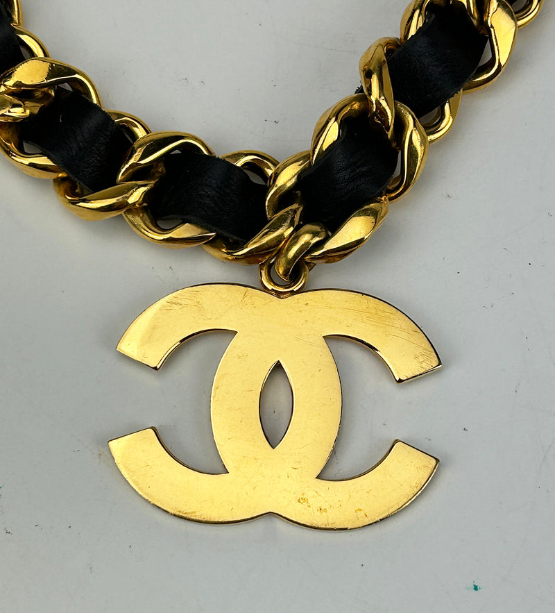 Chanel Vintage 1990s Runway Iconic Double Chain Belt Necklace