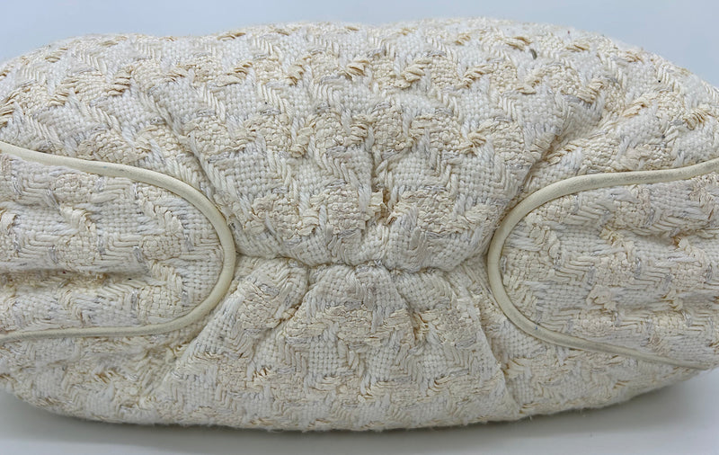 Chanel Cream Tweed Boucle Knitting Bag