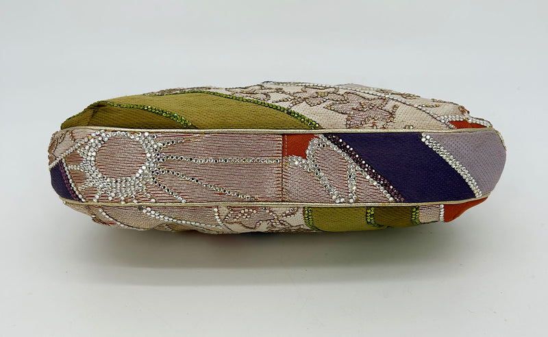 Judith Leiber Vintage Silk and Swarovski Crystal Multicolor Clutch