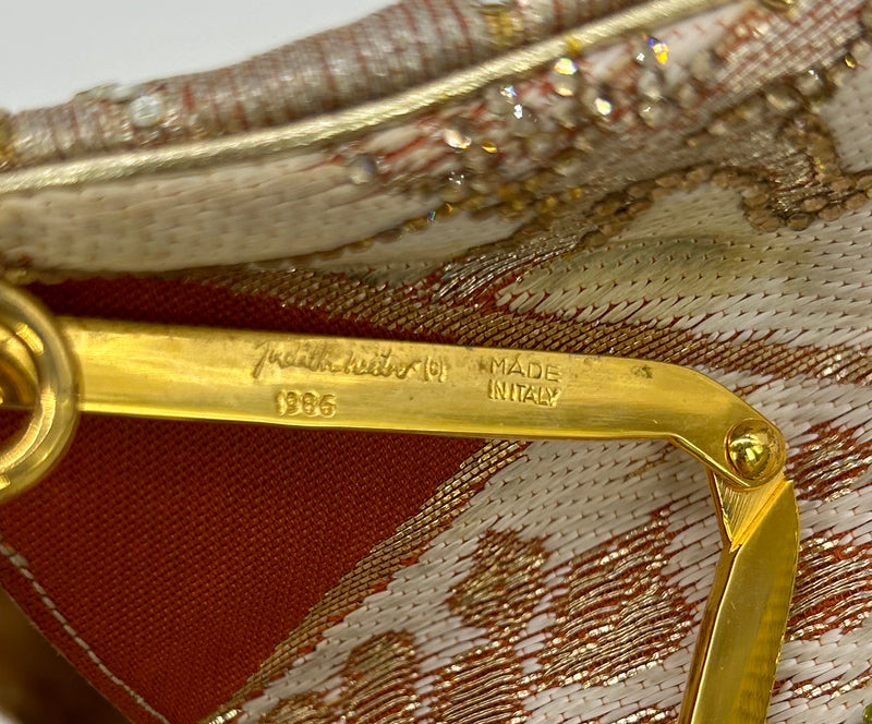 Judith Leiber Vintage Silk and Swarovski Crystal Multicolor Clutch