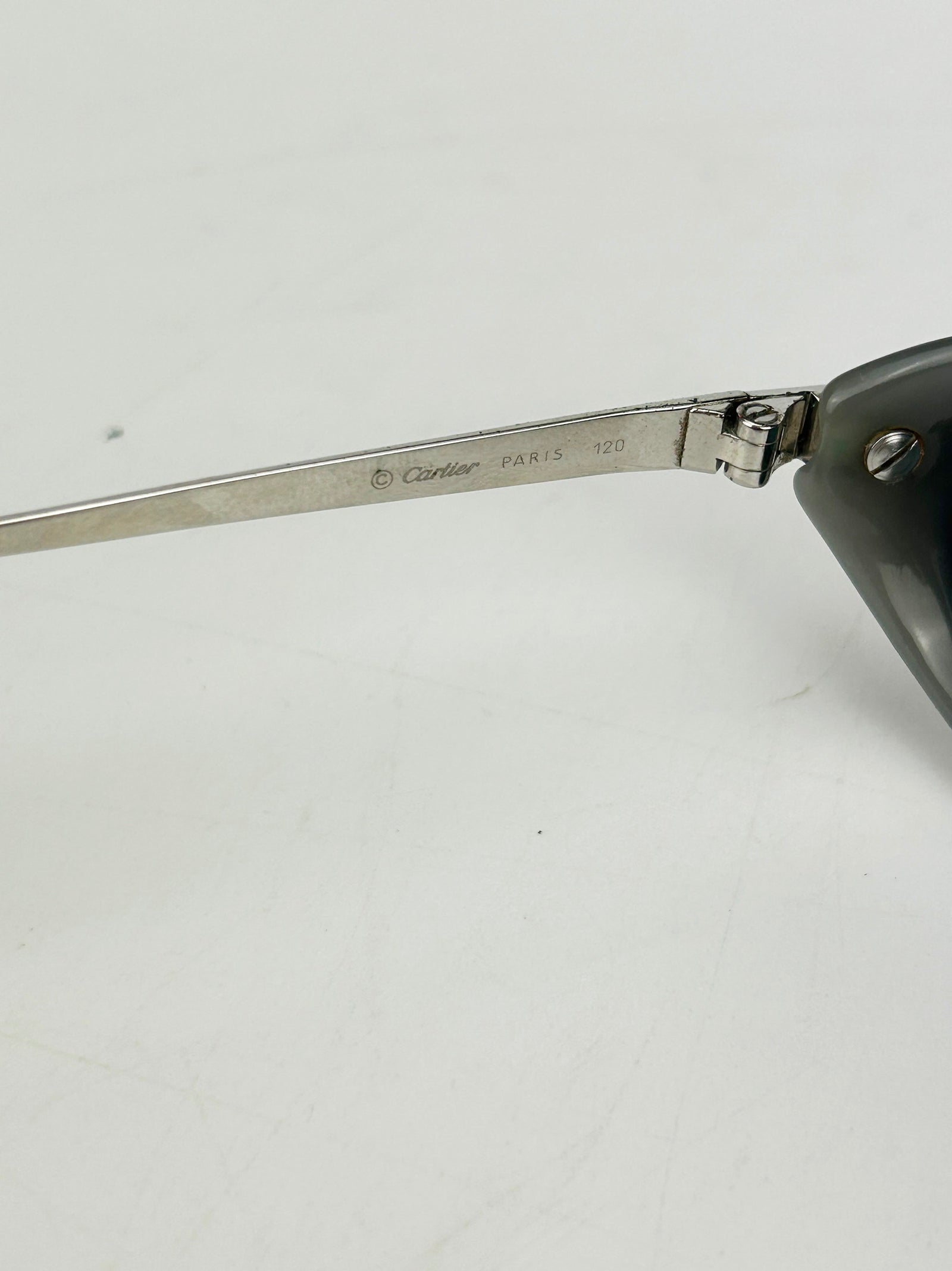 VINTAGE Cartier Aspen ゴーグル スタイル シルバー グレー VINTAGE Cartier Aspen ゴーグル スタイル シルバー グレー