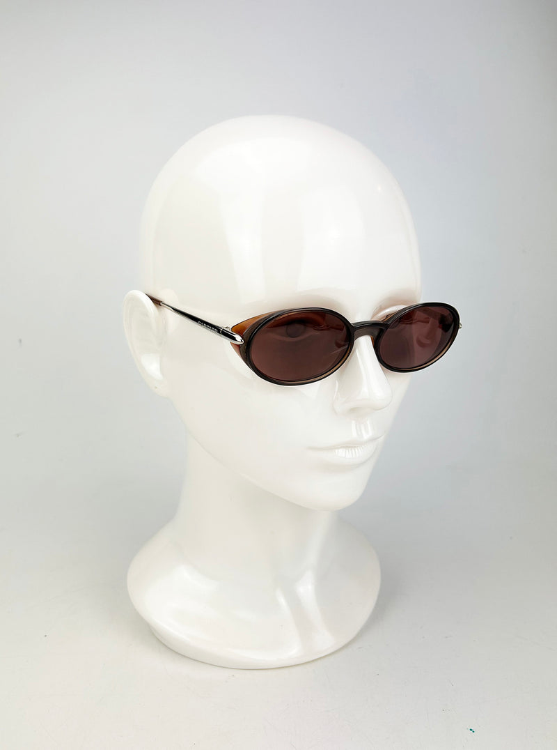 Cartier Aspen Vintage Brown Oval Lens Sunglasses c1990s