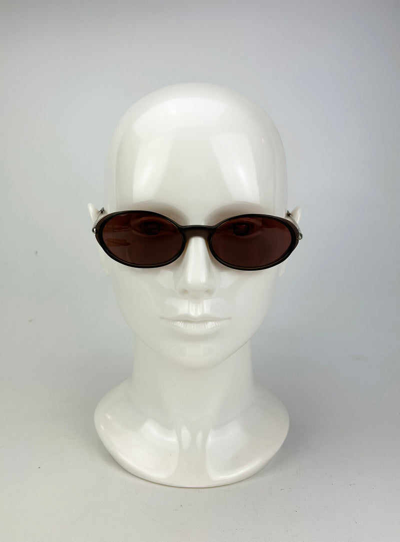Cartier Aspen Vintage Brown Oval Lens Sunglasses c1990s