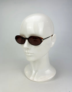 Cartier Aspen Vintage Brown Oval Lens Sunglasses c1990s