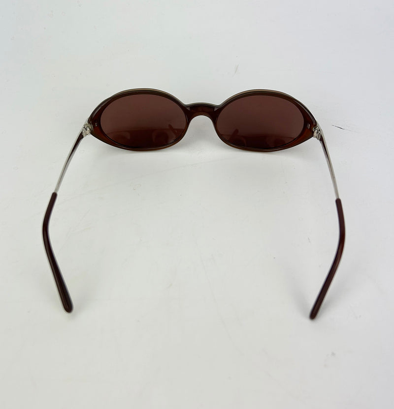 Cartier Aspen Vintage Brown Oval Lens Sunglasses c1990s