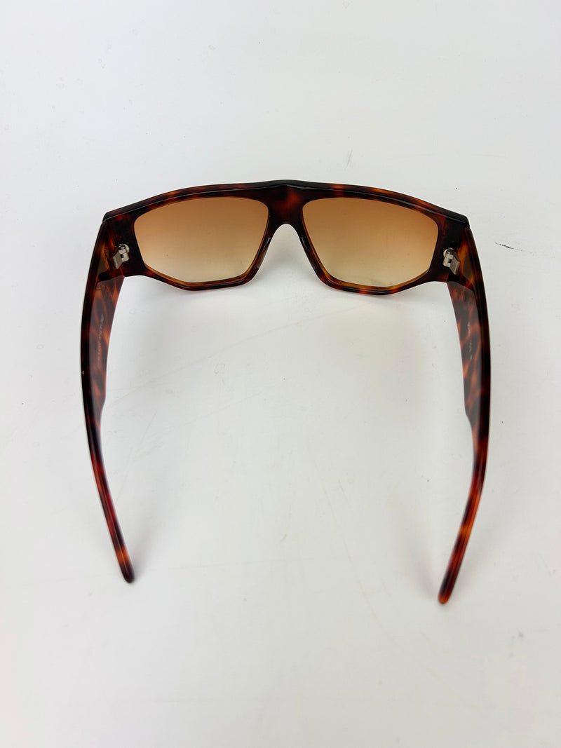 Emmanuelle Kahn Vintage Tortoiseshell Rhinestone Sunglasses c1980s