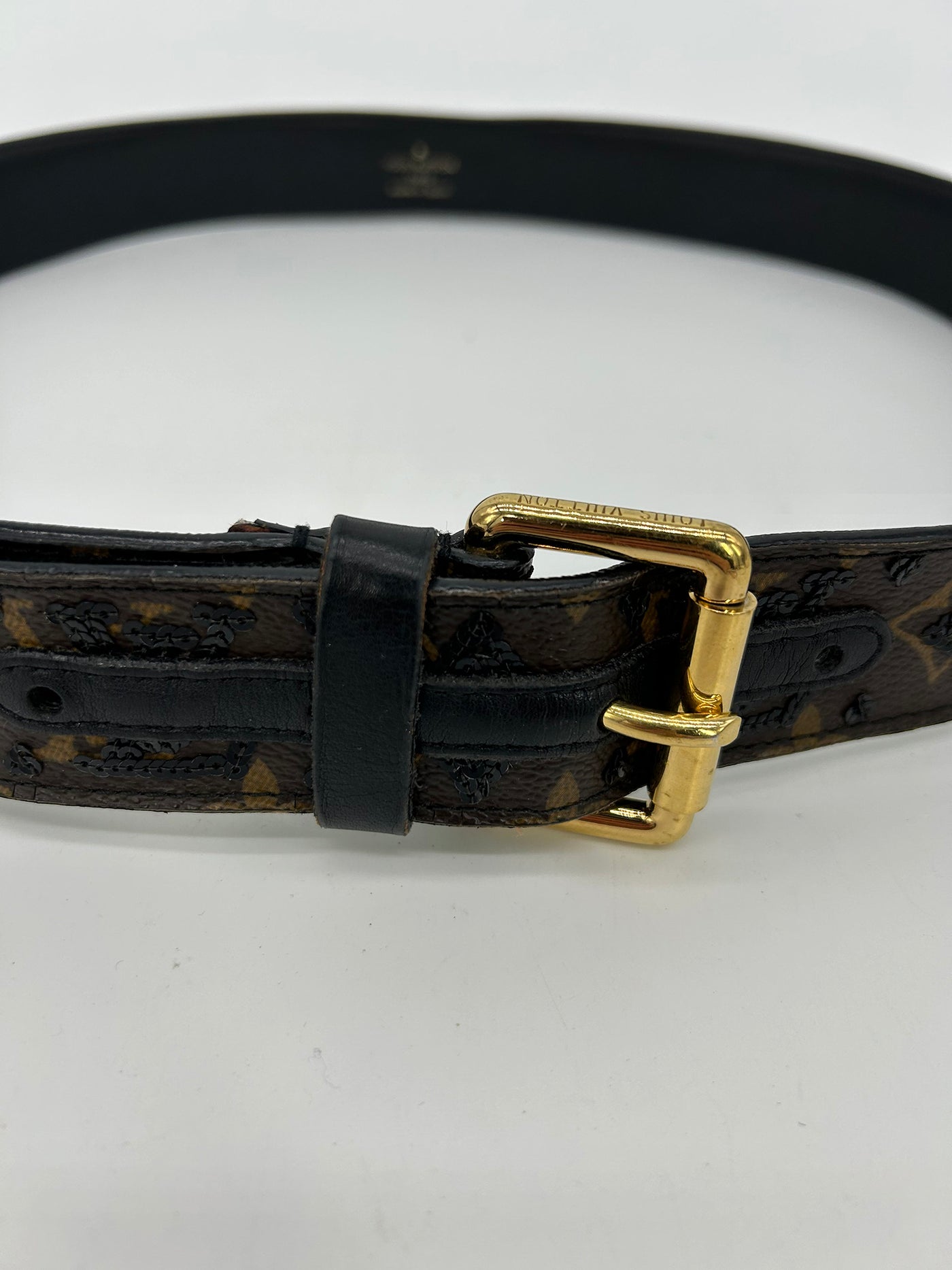 Limited Edition Louis Vuitton Monogram Sequin Eclipse Belt 