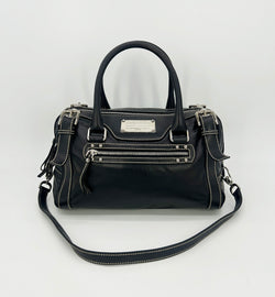 Dolce & Gabbana Black Leather Miss Easy Way Shoulder Bag Tote
