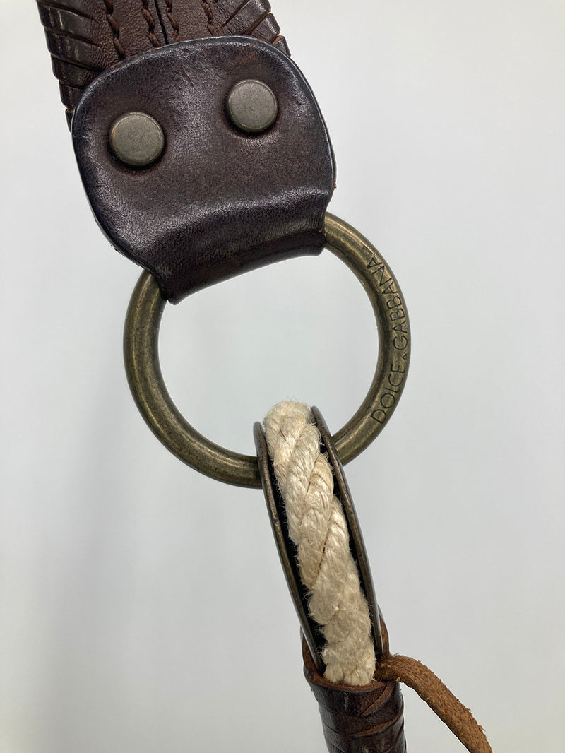 Dolce and Gabbana Brown Mink Fur Shoulder Bag