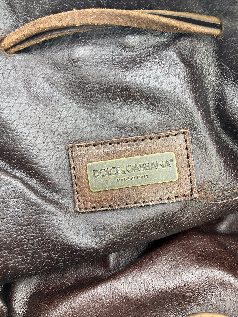 Dolce and Gabbana Brown Mink Fur Shoulder Bag