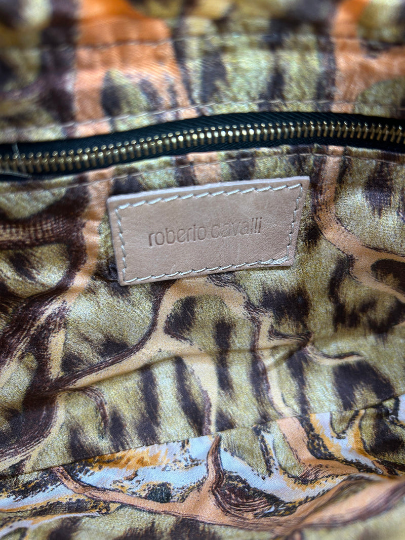 Vintage Roberto Cavalli Macrame Silk Drawstring Baguette