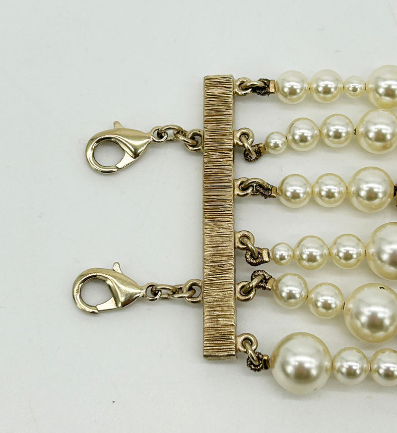 Chanel Pearl Strand Charm Bracelet