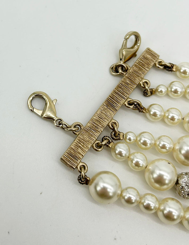 Chanel Pearl Strand Charm Bracelet
