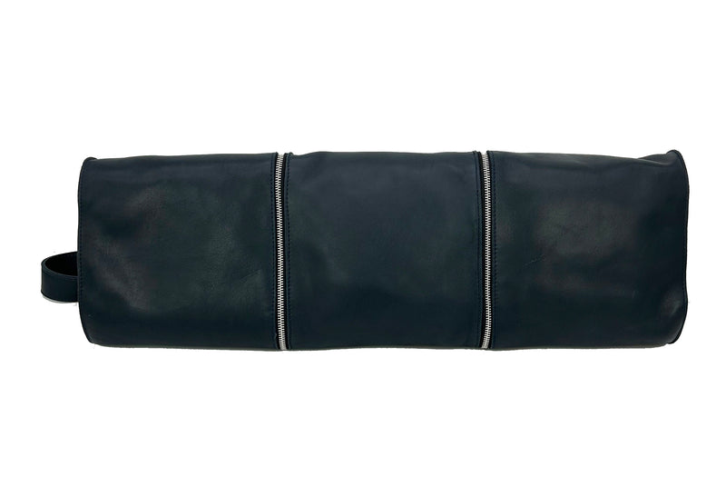 Designer Made in Italy Navy Blue Leather 3 in 1 Handbag Tote