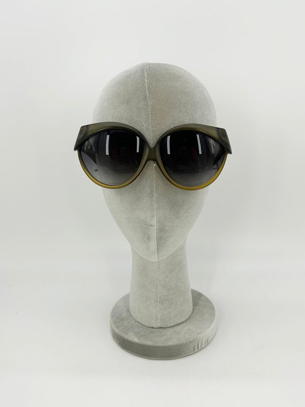 Christian Dior Vintage Green Oversize Oval Frame Sunglasses