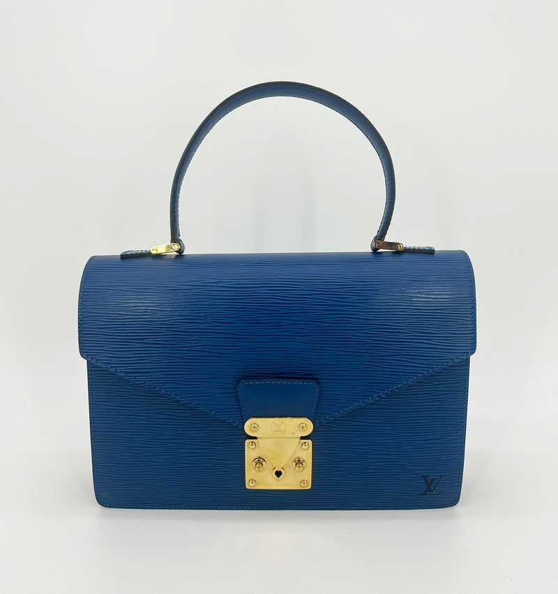 Louis Vuitton Blue Epi Concorde Bag