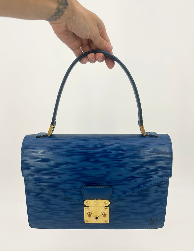 Louis Vuitton Blue Epi Concorde Bag