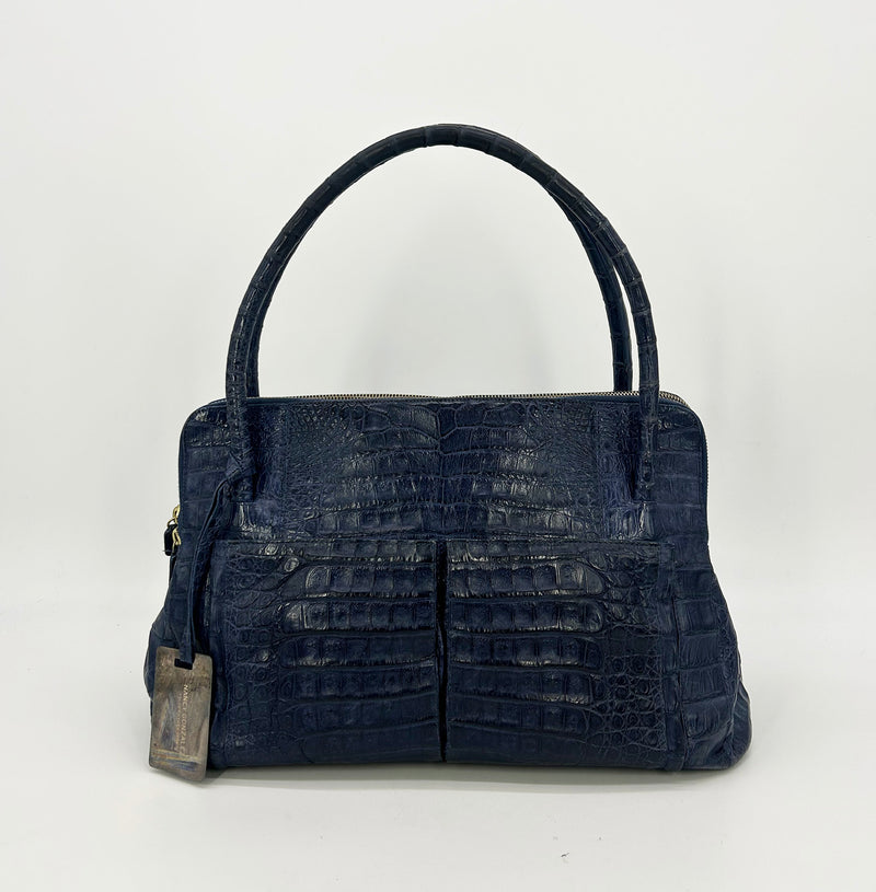 Nancy Gonzales Blue Crocodile Linda Tote