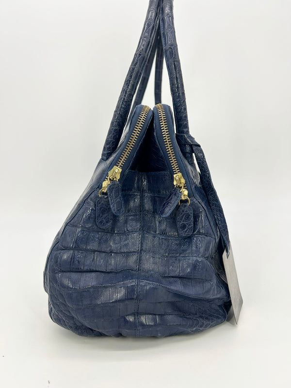 Nancy Gonzales Blue Crocodile Linda Tote