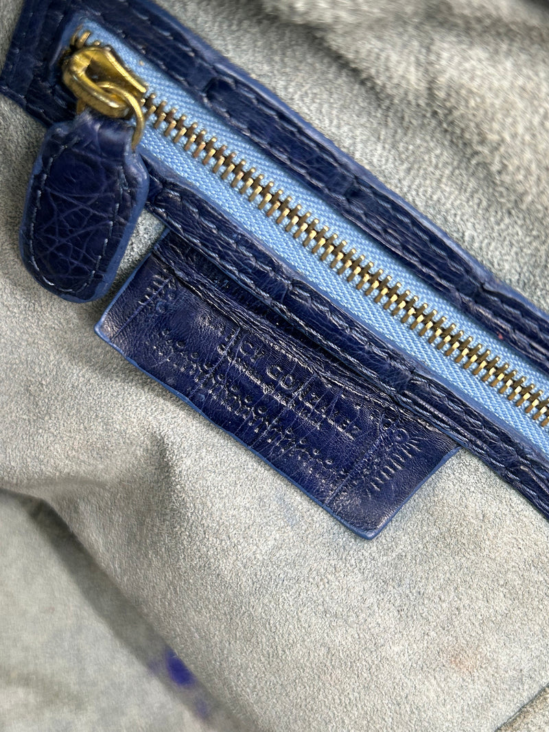 Nancy Gonzales Blue Crocodile Linda Tote