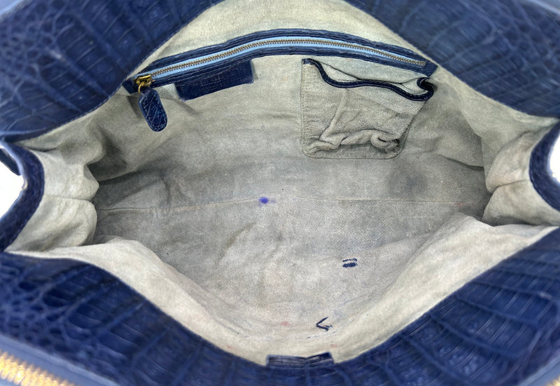 Nancy Gonzales Blue Crocodile Linda Tote