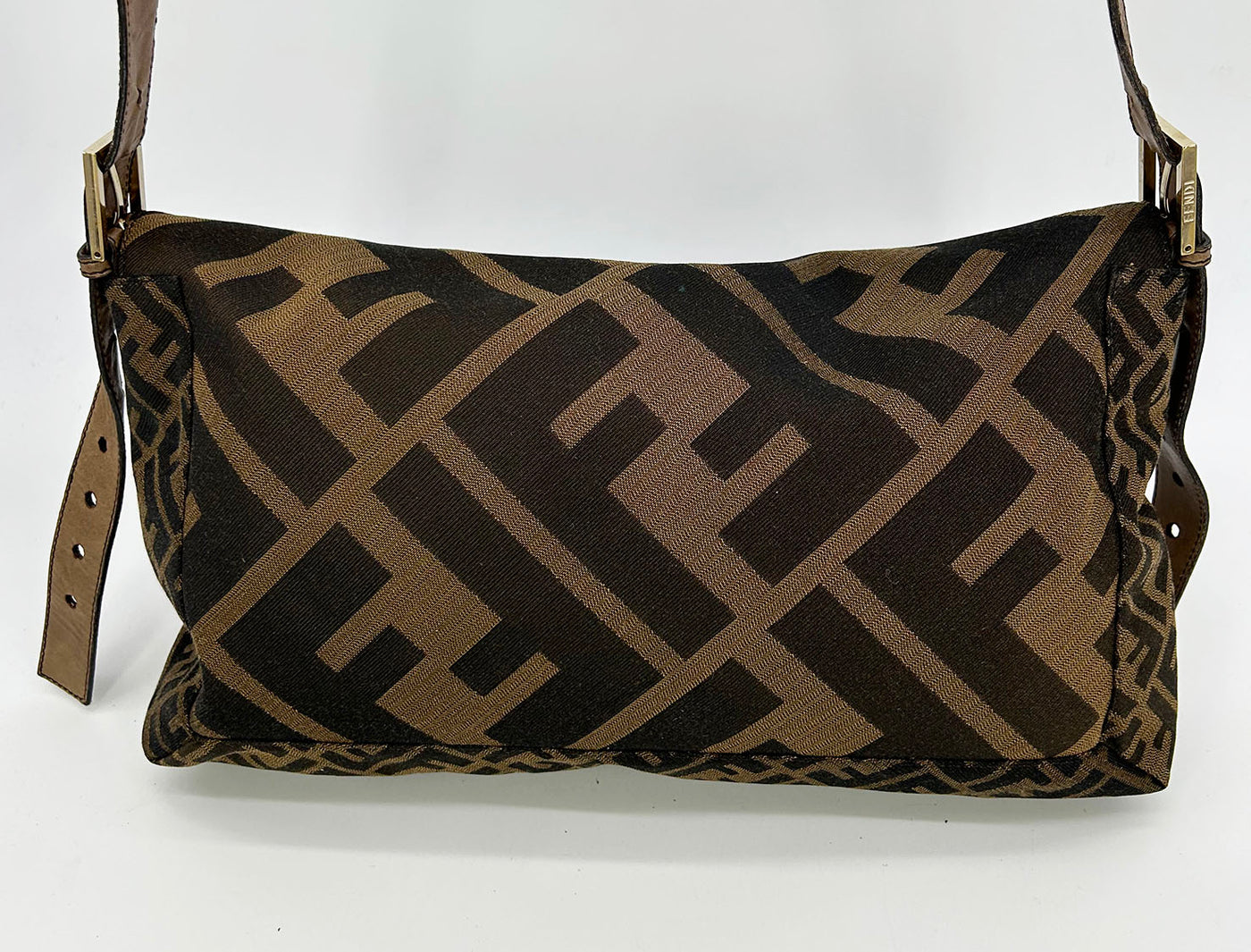 Fendi Zucca Canvas Rainbow Whipstitch XL Baguette – Ladybag