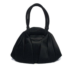 Vintage Collectible 1960's Black Satin Handbag Made in France