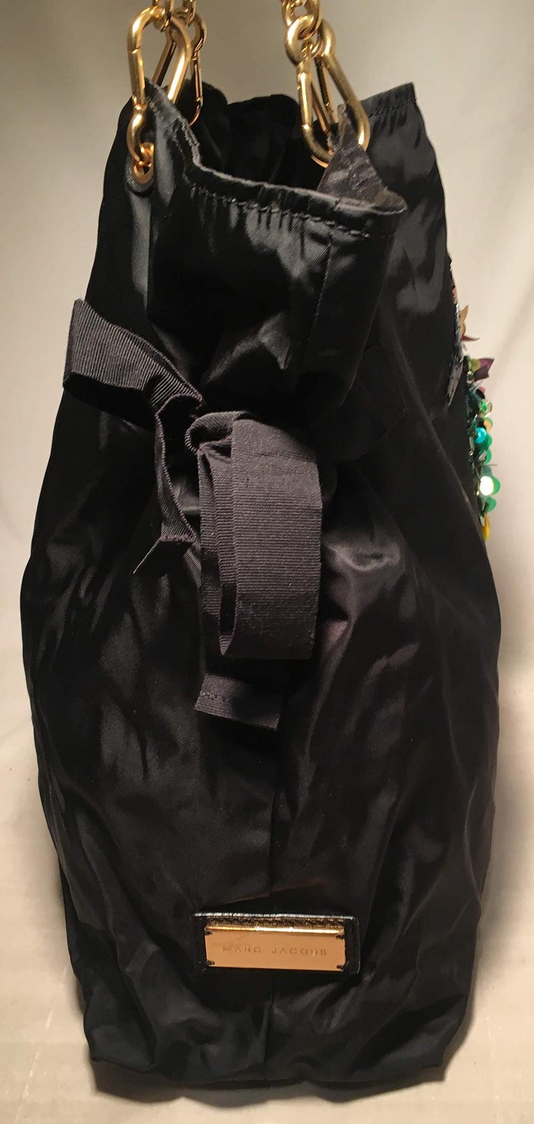 Marc Jacobs black Nylon Beaded Tropical Chappy Bird Tote – Ladybag