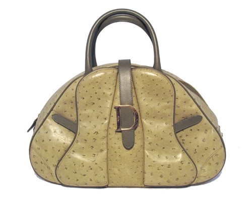 Christian Dior Green Ostrich Leather Handbag – Ladybag International