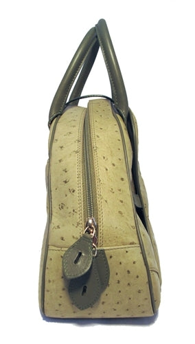 Christian Dior Green Ostrich Leather Handbag